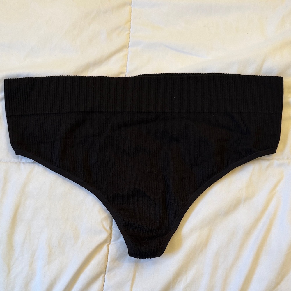torrid Black Ribbed seamless High-Waist thong